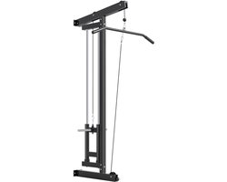 Multifunctioneel Trainingsstation - Wandgemonteerd Roeimachine - Lat pulldown - Kabelmachine - Verstelbare Gewichten en Touw (tot 100 kg) - Krachtstation - Thuisgym - Thuis Fitness & Krachttraining - Fitnesscentrum - Zwart