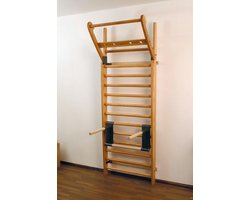 NOHRD Multi-Adapter voor Sportramen Notenboom – Optrekstang en Dipstation – Geschikt voor NOHRD Klimrek – Houten Fitnessaccessoire