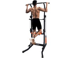 Opvouwbare Power Tower Pull Up Bar Station - Multifunctioneel Verstelbaar Dip Station voor Thuis Gym Workout
