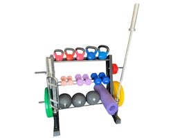 Padisport homegym - halterrek - dumbells set - kettlebell - sportartikelen voor thuis - halterstang