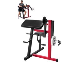 Preacher Curl Bank - 2-in-1 Biceps Curl & Triceps Extensie Station - Scott Curl - Met Armkussen - Geïsoleerde Bicepstraining - Voor Thuisgym