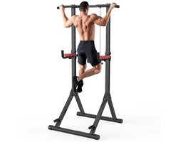 Pull up station - Fitness - Pull up bar - Multifunctioneel - Verstelbaar - Max 150kg - Voor verschillende spiergroepen - In hoogte verstelbaar - Zwart