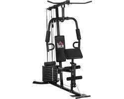 Pull Up Station – Multifunctioneel Fitnessrek – Optrekstang & Dip Station – Verstelbaar – Thuisgym – Tot 110 kg Draagkracht - Zwart