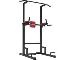 Pull up Station - Train diverse spiergroepen thuis met een krachtstation - Power tower - Pull up rack - Pull up bar - Zwart