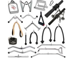 Roestvrijstalen Kabelstation Handvat voor Krachttraining - Kabeltrek, Roeptraining en Biceps/Triceps Oefeningen