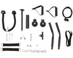 Sensova Kabel Fitness Katrolsysteem voor Home Gym - Modern Gym Equipment met Lat Pull, Triceps & Arm Training - Verstelbaar Kabelstation voor Krachttraining, Gym Accessoires en Full-Body Workouts - 120 kg Belastbaar