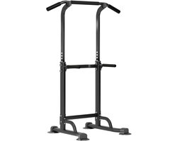 SnelShoppen - Dip Station en Pull-Up Bar Power Tower - Multifunctionele Fitness Equipment - Hoogte Verstelbaar - Stabiele Metalen Constructie - Tot 25