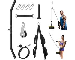SnelShoppen - Fitness Kabel Lat Pulley Systeem, DIY Thuis Gym Machine, Kabel Pulley voor LAT Pulldowns, Biceps Curl, Triceps Extensies, 300lbs Belastb