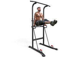 syzythoy Power Tower Verstelbare Hoogte Multifunctionele Krachttraining Training Pull Up & Dip Station Fitness Oefenapparatuur voor Thuissportschool