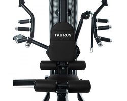 Taurus WS7 krachtstation  - stabiel en duurzaam frame - verstelbare rugleuning - gewichtblok 90 kg - met kunststof omhulde kabels