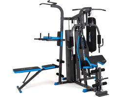 THUNDER® Krachtstation | HEAVY | Multifunctioneel Multistation Fitnessapparaat | Sterke Staalconstructie | Gewichtsstapel 67 kg | Boven- & Onderkatrol | Butterfly & Leg Press | Voor Full-Body Training Thuis | Max. 120 kg |