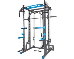 THUNDER® Krachtstation | SLIDE | Professioneel Fitnessstation | Smith Machine & Kabelsysteem | Stevige staalconstructie | Verstelbare elementen | Multifunctioneel design | Voor full-body training thuis | Max. 120 kg |
