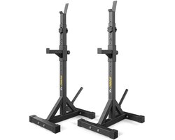 Trex Sport TX-090S - Squatstandaards - Verstelbaar - Met veiligheidssteunen en houders - 200 kg