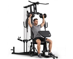 Trex Sport TX-650HG – Krachtstation – Home Gym – Multistation – Butterfly & Lat Pulldown – Ingebouwde Cover – Robuust Staal – Voor Thuisfitness – Max. 120 kg – Zwart