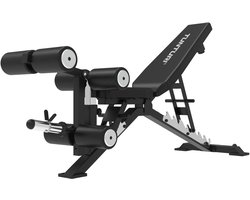 Tunturi Platinum Halterbank - Verstelbare fitnessbank en beentrainer - Multifunctionele trainingsbank - V-series