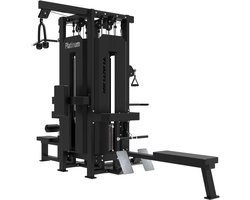 Tunturi Platinum Multi Station Krachtstation - Homegym voor 4 oefeningen - Lat pulldown - Seated Row - Dips - Tricep pushdown - V-series