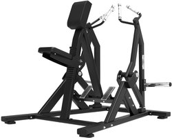 Tunturi Platinum Seated Row Krachtstation - Fitnessmachine voor rug training - Plate loaded homegym - 200 kg maximaal gewicht - V-series