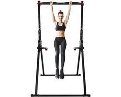 Verstelbaar Opvouwbaar Fitness Dip Station en Pull-Up Station voor Thuis