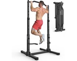 Verstelbaar Opvouwbaar Power Tower Dip Station - Multifunctioneel Fitnessstation voor Thuis