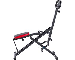 VEVOR Squat Machine voor Diepe Squats Thuis, Opvouwbaar Trainingsapparaat, Glute Trainer met 2 Zeer Sterke Weerstandsbanden, Thuistrainingsapparaat voor Bilspieren en Benen, Glute Machine, Zwart