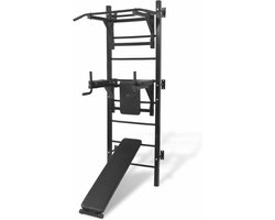 vidaXL - Fitnessapparaat - wandgemonteerd - zwart