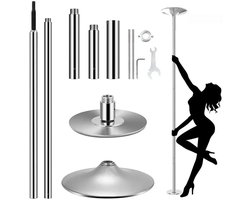 XRQUALITY - Professionele paaldans - Fitnessoefening - Trainingspaal - Verstelbaar van 2,35 tot 2,74 m - Voor Binnenshuis