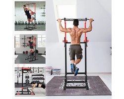 Zolara Pull up bar - Optrekstang - Dip bar - Thuis sporten - Pull up power station - Pullup bar - Trainingsapparatuur - Trainen - Krachtstation - Krachttraining - Fitness - Zwart