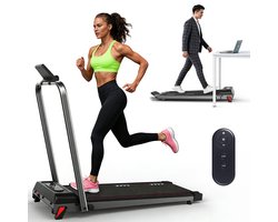 2 in 1 Loopband voor thuis Walking Pad - Met 2,25 pk-motor - 100 kg draagvermogen - 4% helling, 1-10 km/u