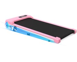 3 in 1 loopband - Loopband met 7% helling - Elektrische 2,5 pk loopband - 1-8 km/u verstelbaar - Oppervlak 38,5 x 94 cm - Roze