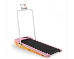 3 in 1 Opvouwbare Loopband - Loopband met 7% helling - Wandelpad 1-8 km/u verstelbaar - 2,5 pk motor - Oppervlak 38,5 x 94 cm - Roze