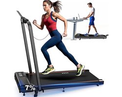 4-in-1 Inklapbare Loopband met 7% Helling – Walking Pad & Hardloopband – 1-12 km/u – Compact & Krachtig (Zwart)