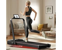 6-in-1 opvouwbare loopband met een helling van 15% en een snelheid tot 12 km/u. Deze veelzijdige, inklapbare loopband beschikt over een 3-in-1 functie en een verbeterde, stille motor, met een maximaal draagvermogen van 136 kg.