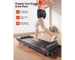 Aafinity Loopband - Antislip loopband - Loopband inklapbaar - Opvouwbaar - max 135 kilo - zwart- max 12 km per uur