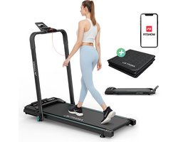 Activora Loopband - Inclusief antislipmat en app - 1 t/m 12 km/u - Inklapbaar - Walking pad - 6% Hellingfunctie - Loopbanden voor thuis - Wandelband - Hometrainer