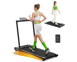 Akluer 480L-B hellende loopband met opvouwbare handgreep, 2,5 pk stille motor, led-scherm en afstandsbediening, maximaal draagvermogen 150 kg, antislipband