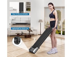 Allero Loopband - Walking Pad - Loopband inklapbaar - Grijs - Elektrisch - Met helling - Loopband Fitness - Home Walking