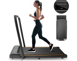 AOVOPRO JT51 Elektrische Loopband Inklapbaar – 0.75–2.5 HP, Walkingpad voor Thuis, LED Display, Draadloze Afstandsbediening, 120 kg