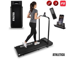 Athletica Loopband - Loopband Fitness tot 10 km/h met Speaker en App - Verrijdbaar en inklapbaar - Met afstandsbediening - Telefoonhouder - Hometrainer Fitness