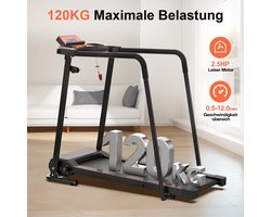 BLOSSOM Elektrische loopband inklapbaar met armleuningen - 1–12 km/u - LCD display met 12 programma's - 3 modellen - App-ondersteuning - Loopband voor revalidatie van ouderen - zwart