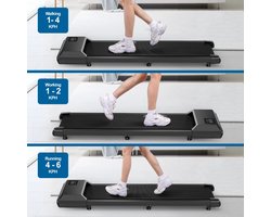 Bregico Loopband - Loopbanden Voor Thuis - Wandelband - Draagbaar - Elektrisch - Hometrainer - Onder Bureau - Zwart