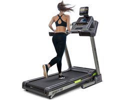 Capital Sports Infinity Pro 4.0 Laufband 7 PS Treadmill, Laufbahn met 50 x 140 cm Lauffläche, bis 21 km/h, 15% Steigung, Ventilator, Federungssystem, Faltbar, bis 100 kg, grau – geschikt voor thuisfitness en sportschoolgebruik, duurzame constructie,