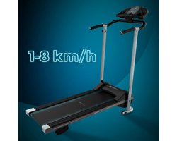 Cecotec DrumFit WayHome 800 Prometeo loopband, 550 W, 1-8 km/u, 12 programma`s, oppervlak 100 x 40 cm, verticaal gevouwen, helli