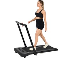 Christopeit 2-in-1 loopband & walking pad Walk Run Pro – opvouwbaar, stil, 1–12 km/u, led-display, demping, compatibel met Bluetooth-app, groot loopoppervlak, 120 kg belasting