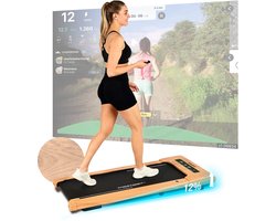 Christopeit Walking Pad 4.2 – ultradunne loopband (11 cm), tot 6 km/u, 7 programma's, LED-display, afstandsbediening, Bluetooth, hartslagmeting, compatibel met Kinomap/Zwift/Fithome, tot 120 kg, ruimtebesparend