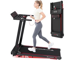 CitySports Loopband Met 8% Hellingfunctie - Inklapbaar - 1-12km/u - Incl. afstandsbediening en Tablethouder - Wandelband - Walking Pad - Opvouwbare Loopband - Walkingpad - Treadmill - Loopband Elektrisch