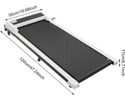 CLVP® Loopband Inklapbaar - Hometrainer Elektrisch - Walking Pad Fitness - Zwart en Wit