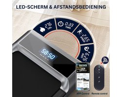 CRLYN® Walking Pad - Wandelband Fitness - Loopband Elektrisch - Zwart