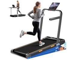 Deniva – Inklapbare Loopband – 1-10 km/u – 2.5 PK Stille Motor – 14% Helling – Max 150 kg – Fitness – Opvouwbaar – Voor Thuis