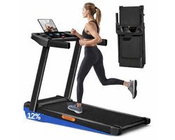 Deniva - Loopband Inklapbaar - 1-12km/u - Walking Pad 3 PK - 12 Procent helling - Loopbanden - Fitness - Opvouwbaar - Voor Thuis