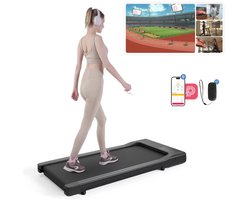 Draagbare platte loopband – 2,5 PK motor – 1-4 km/u – stille walking pad met schokabsorptie & antislip – thuis & thuiskantoor